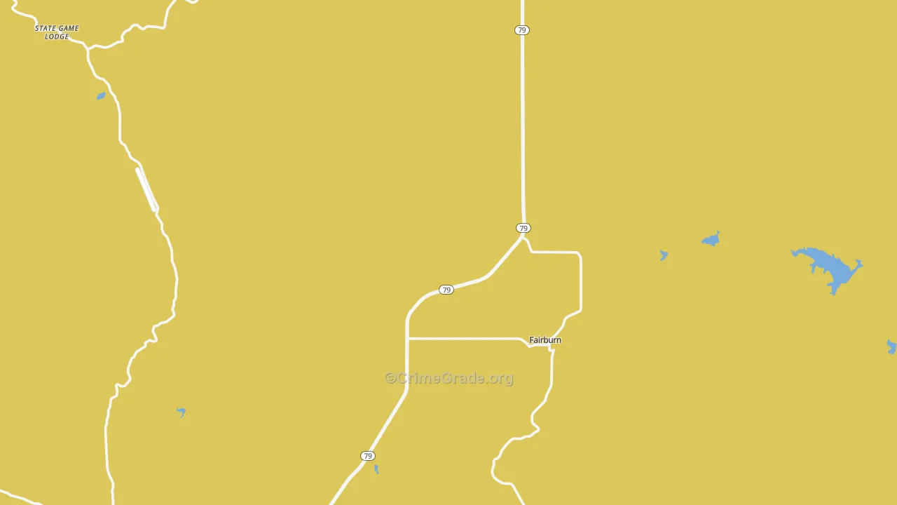 Fairburn, SD Map of Burglary Rates