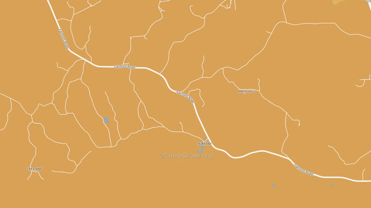Fairford, AL Map of Burglary Rates