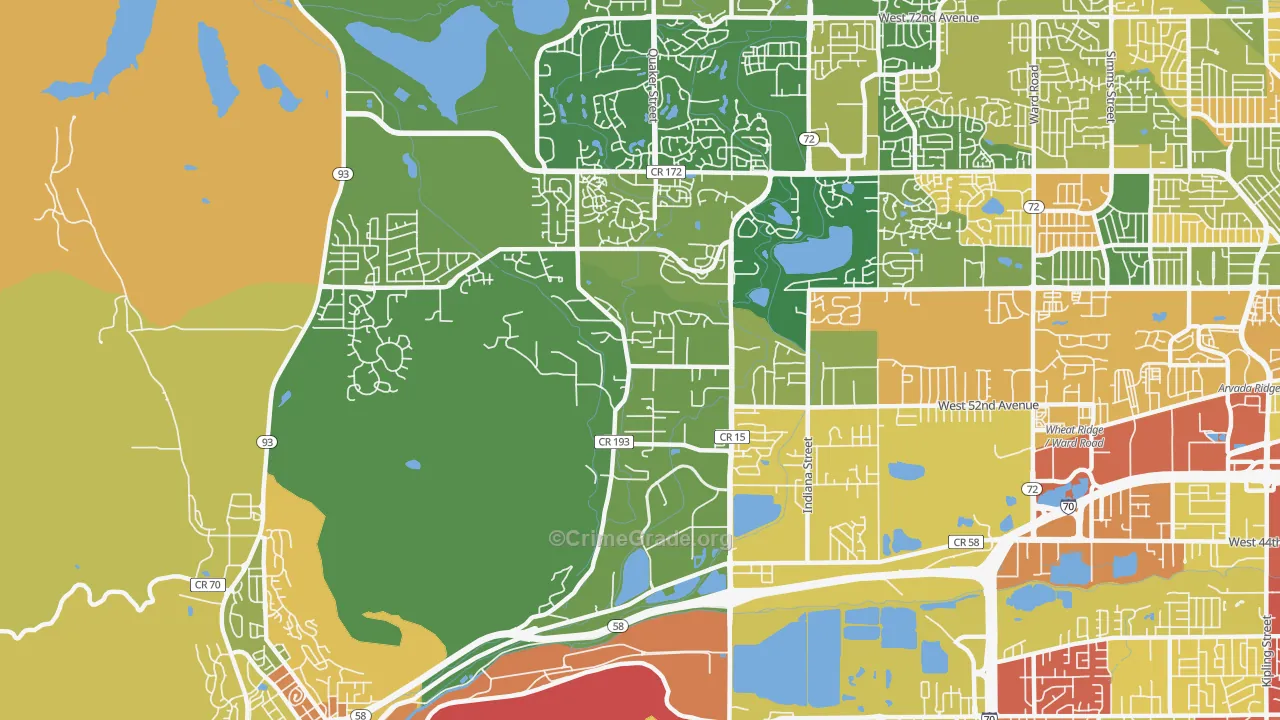 Fairmount, CO Map of Burglary Rates