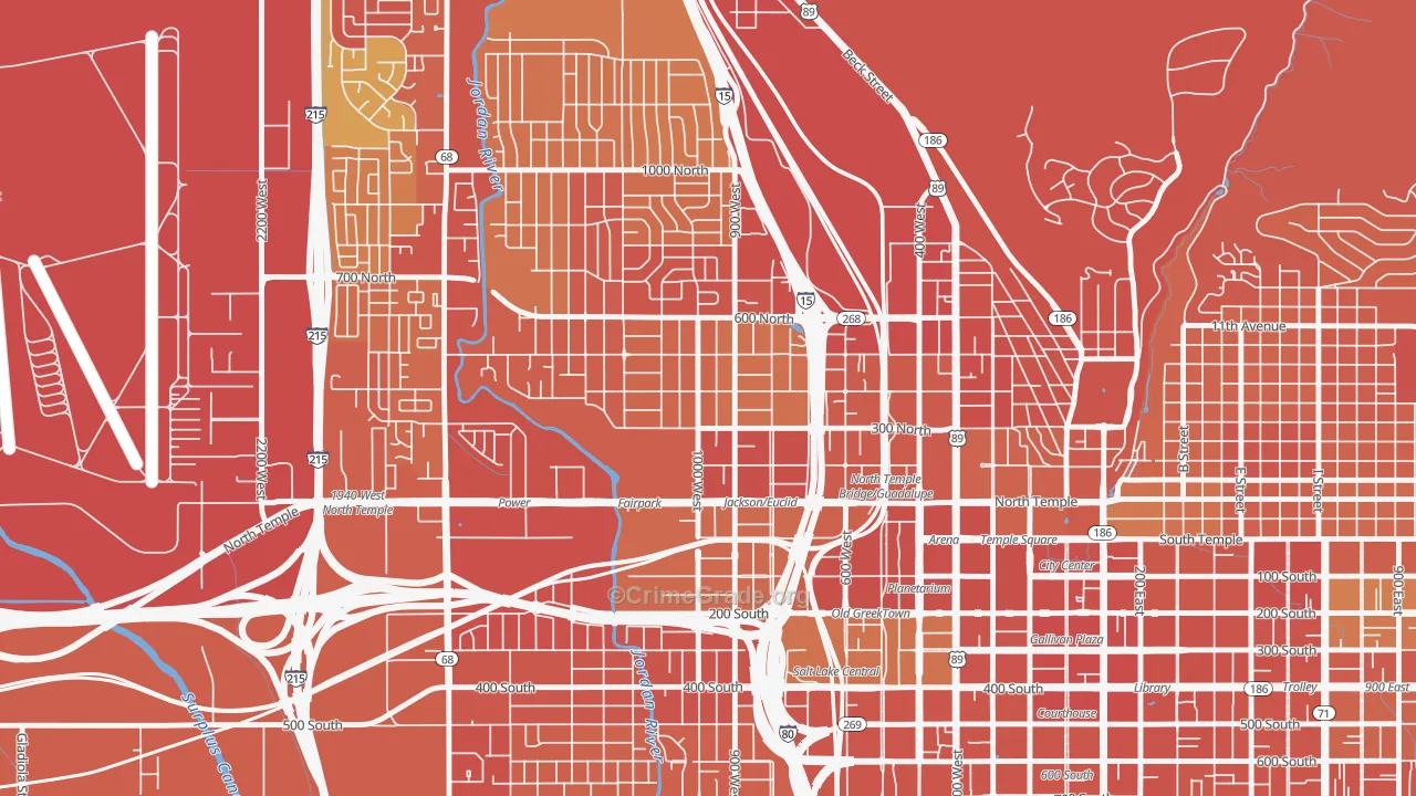 Fairpark, Salt Lake City, UT Map of Burglary Rates