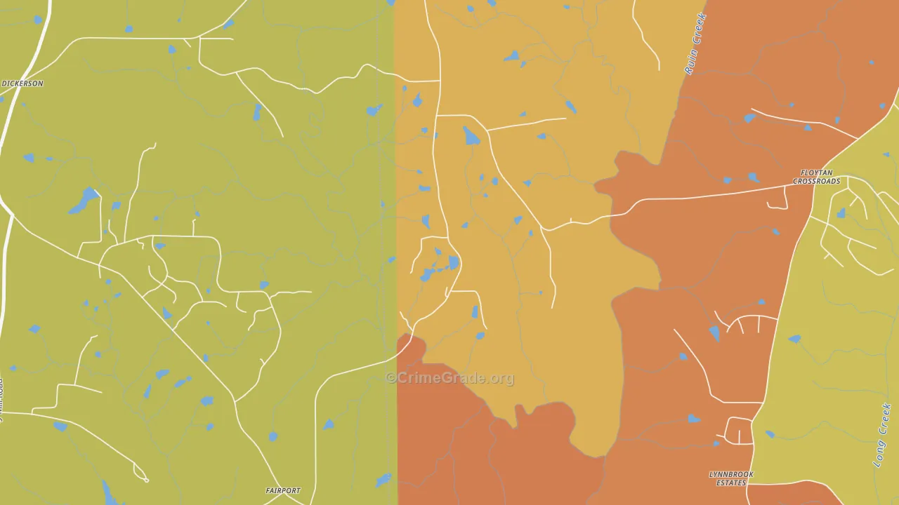 Fairport, NC Map of Burglary Rates