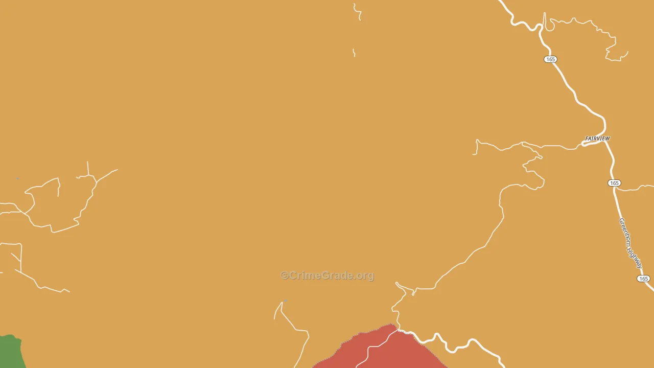 Fairview, CO Map of Burglary Rates