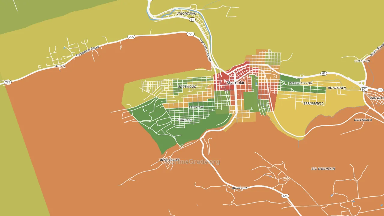 Fairview-Ferndale, PA Map of Burglary Rates