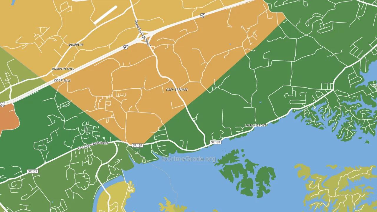 Fairview Heights, TN Map of Burglary Rates
