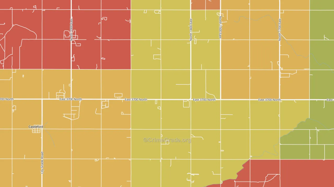 Fairview, ID Map of Burglary Rates