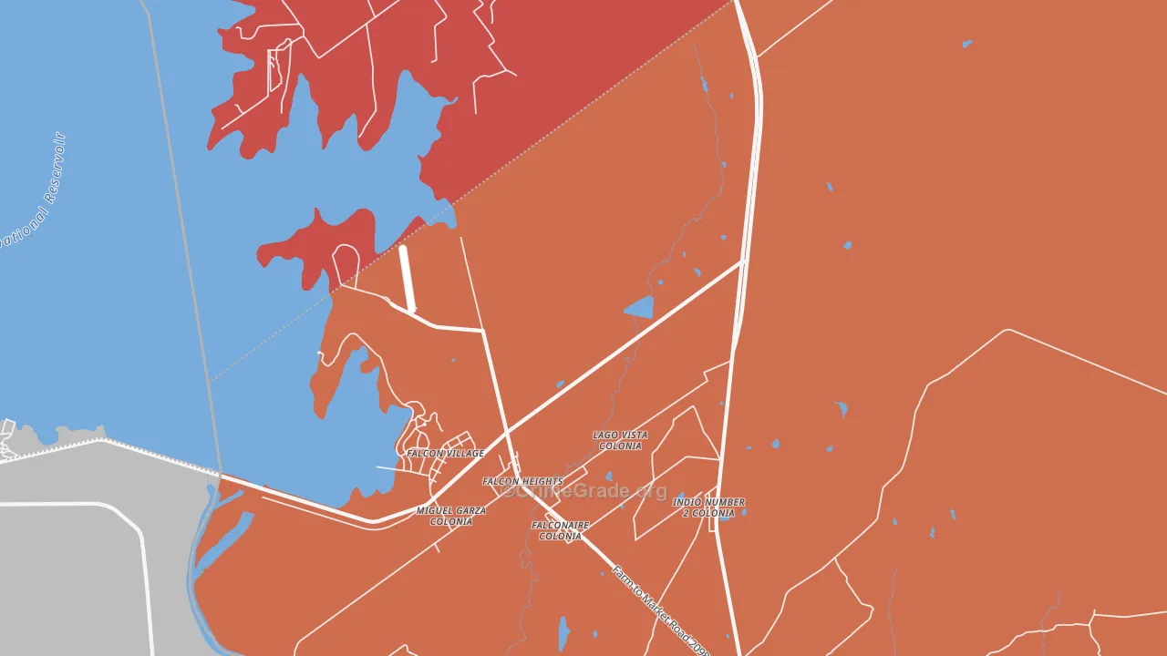 Falcon Heights, TX Map of Burglary Rates