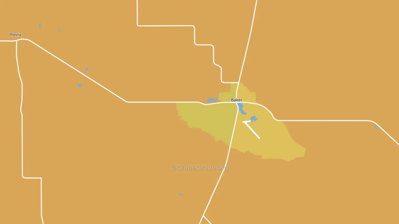 Fallon County, MT Map of Burglary Rates
