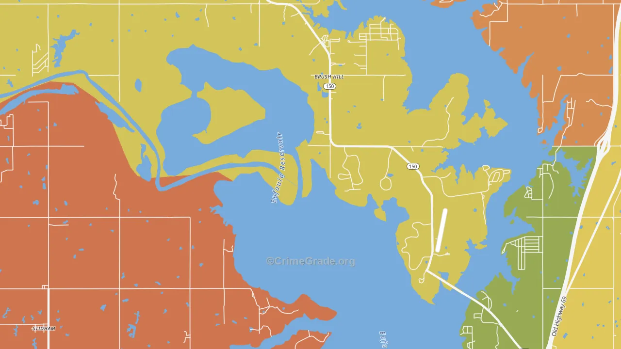 Fame, OK Map of Burglary Rates
