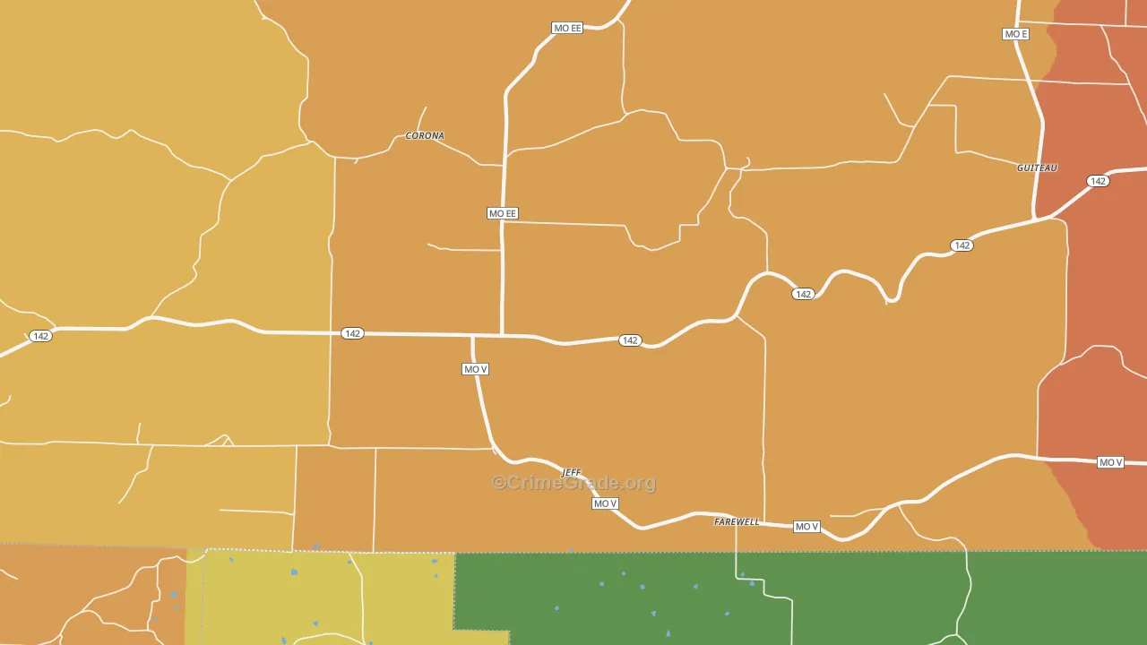 Farewell, MO Map of Burglary Rates