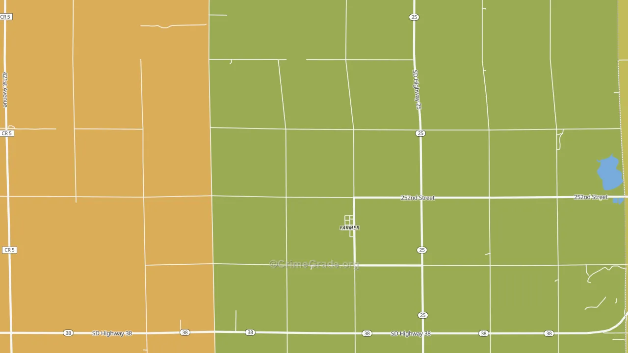 Farmer, SD Map of Burglary Rates