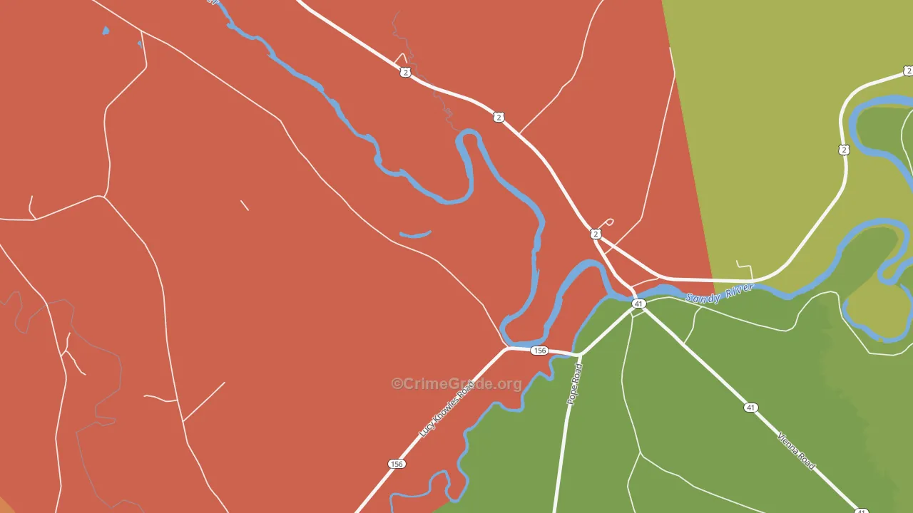 Farmington Falls, ME Map of Burglary Rates