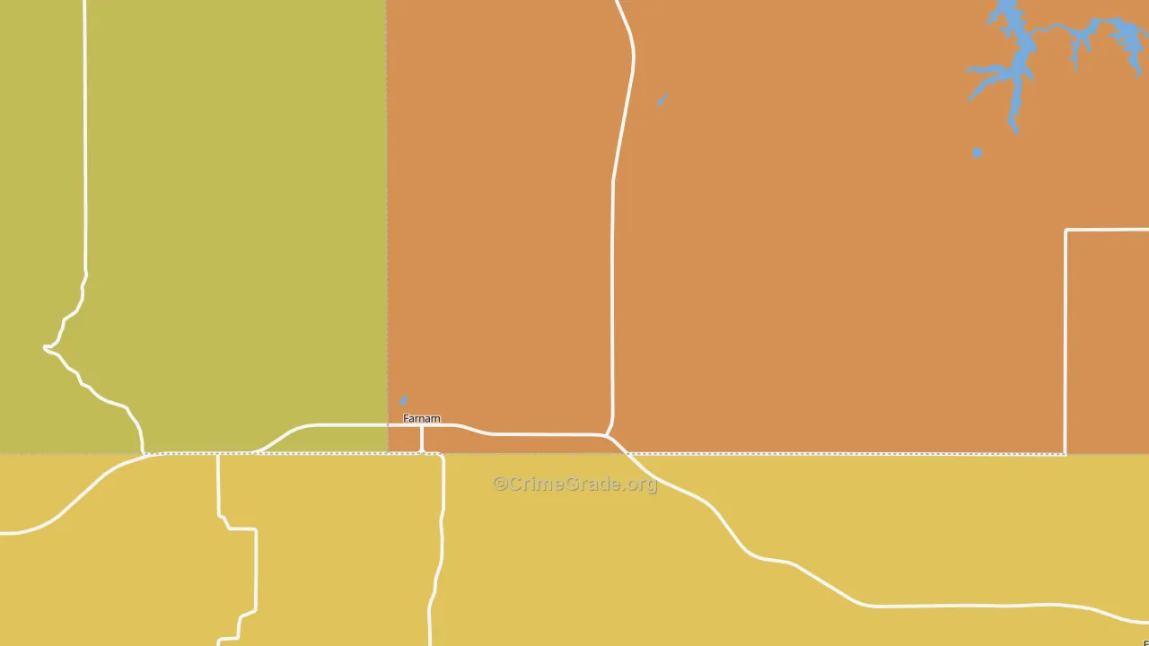 Farnam, NE Map of Burglary Rates