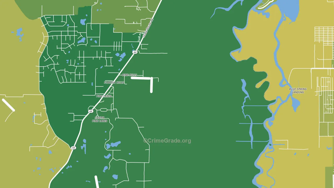 Fatio, FL Map of Burglary Rates