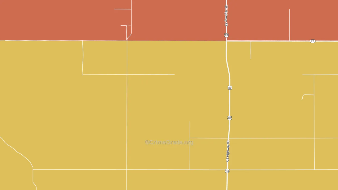 Fayette, SD Map of Burglary Rates