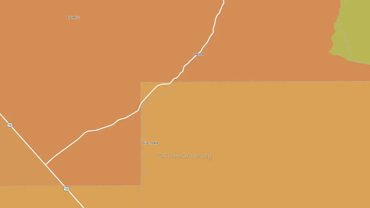 Faywood, NM Map of Burglary Rates