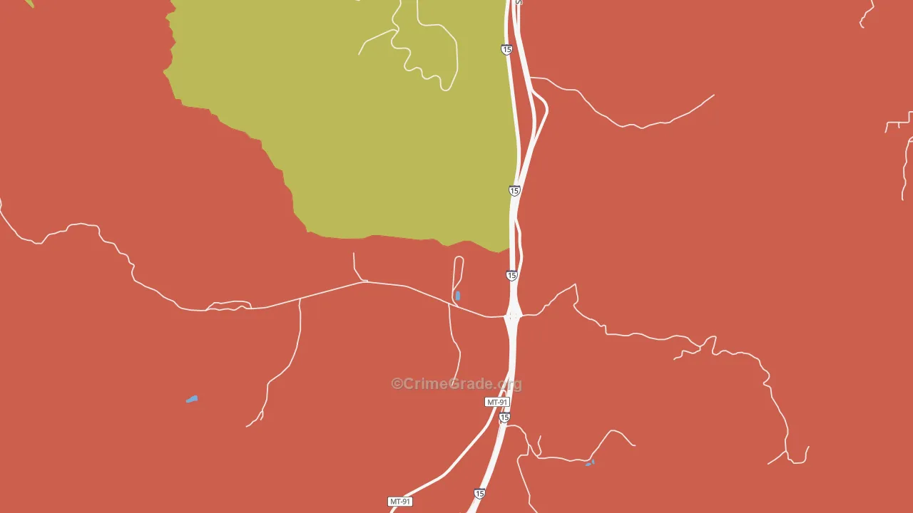 Feely, MT Map of Burglary Rates
