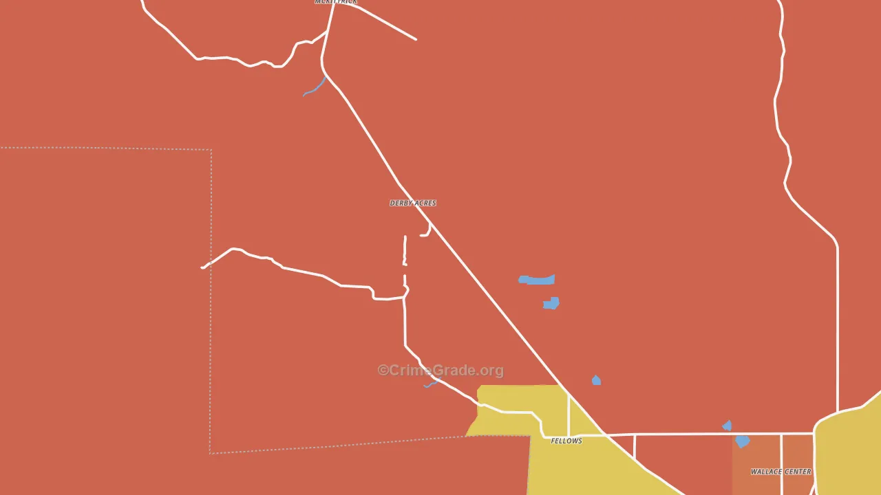 Fellows, CA Map of Burglary Rates