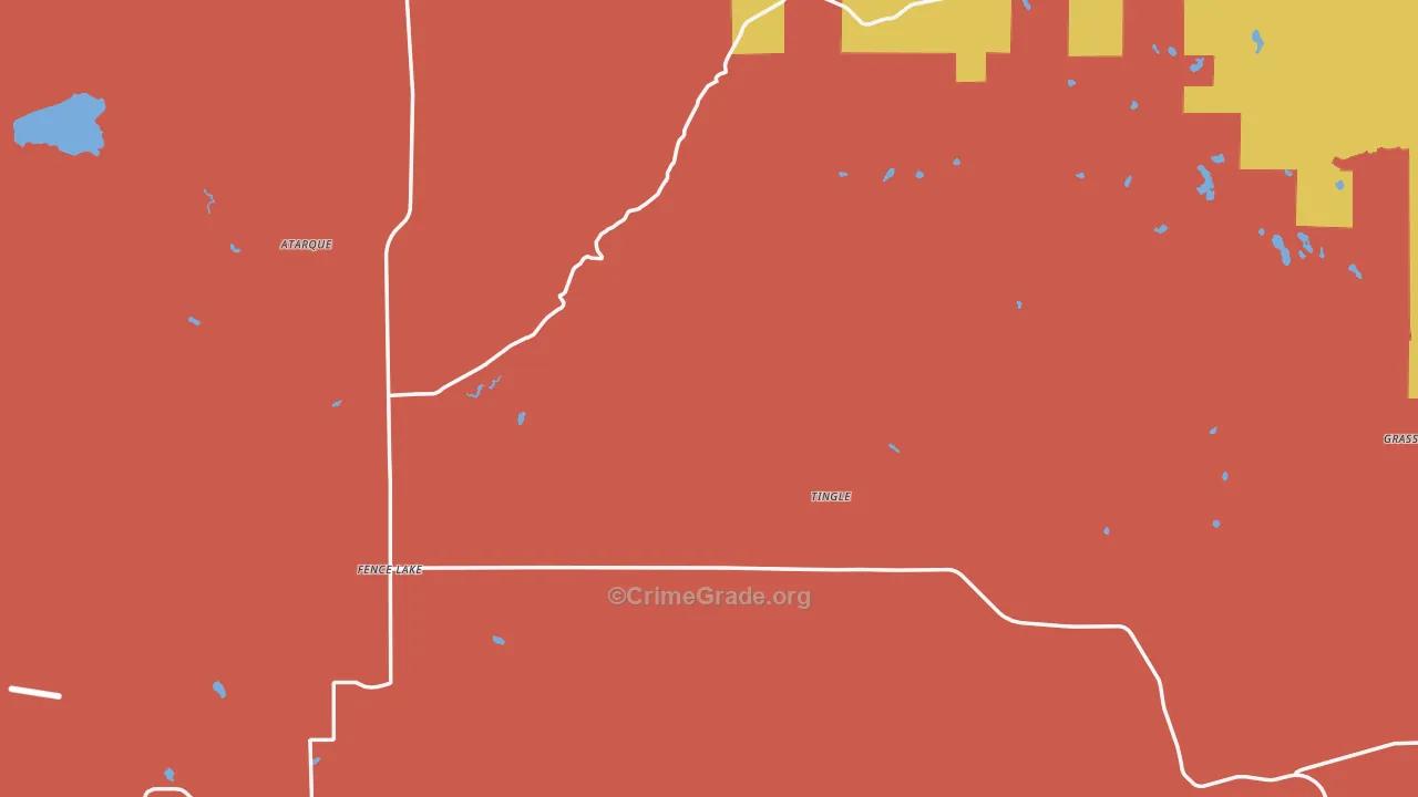 Fence Lake, NM Map of Burglary Rates