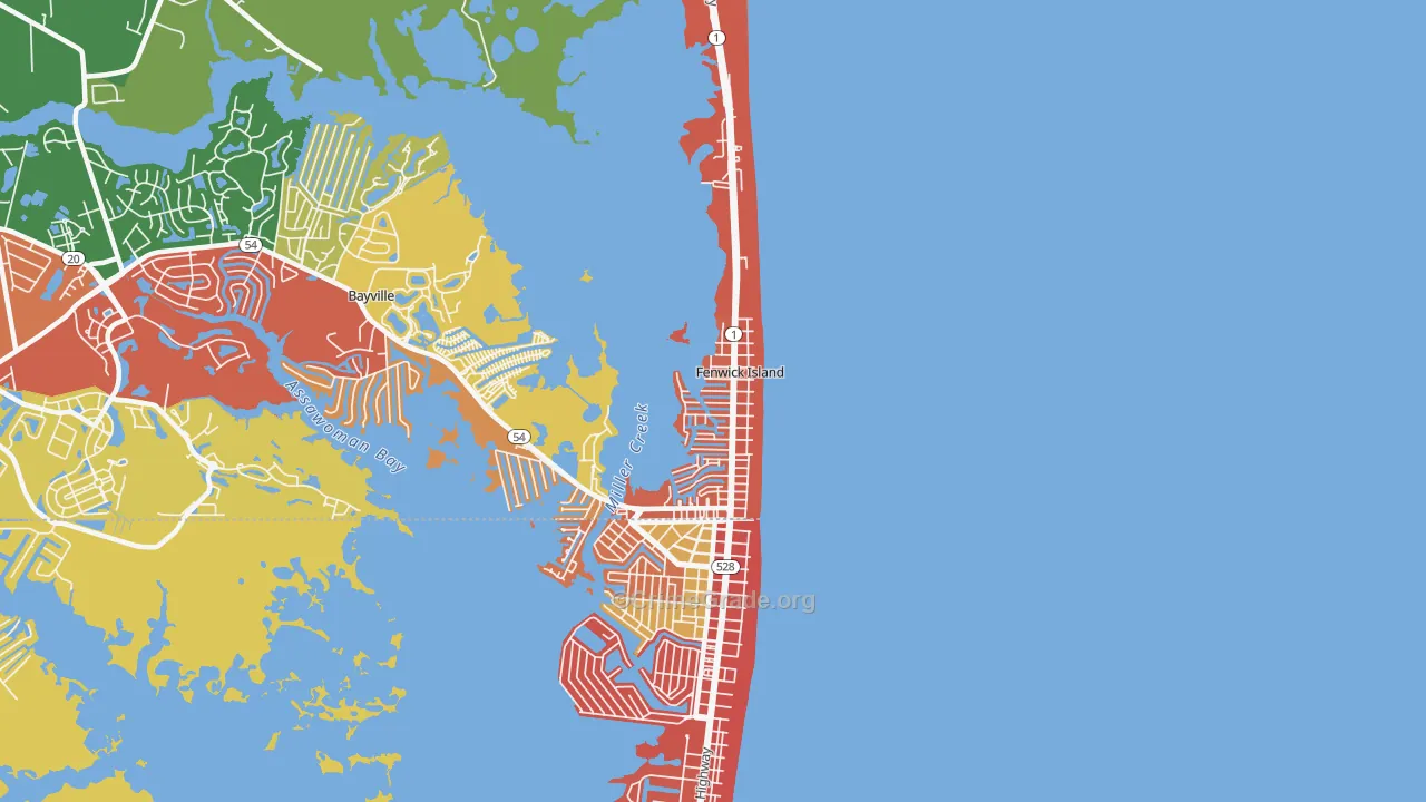 Fenwick Island, DE Map of Burglary Rates
