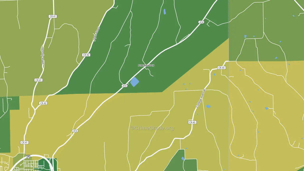 Ferenbaugh, NY Map of Burglary Rates