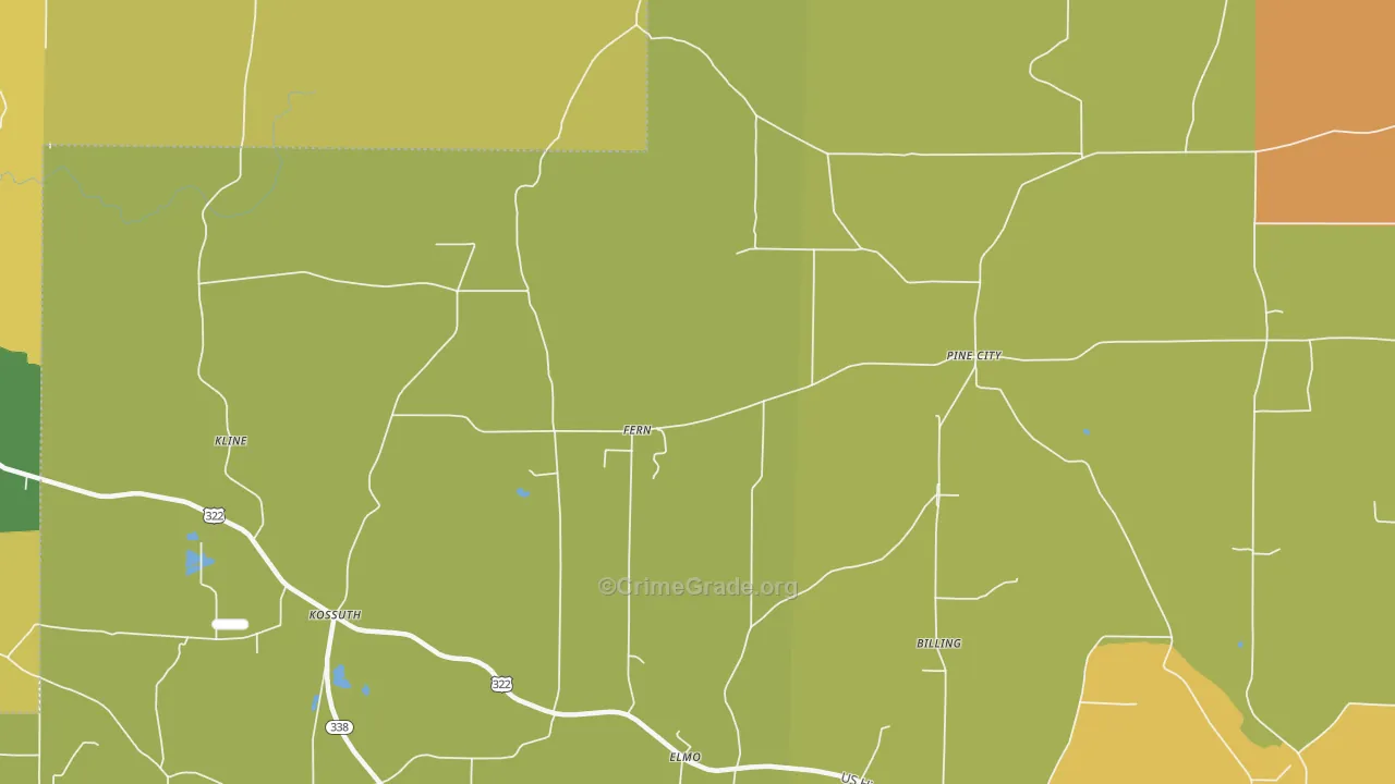 Fern, PA Map of Burglary Rates