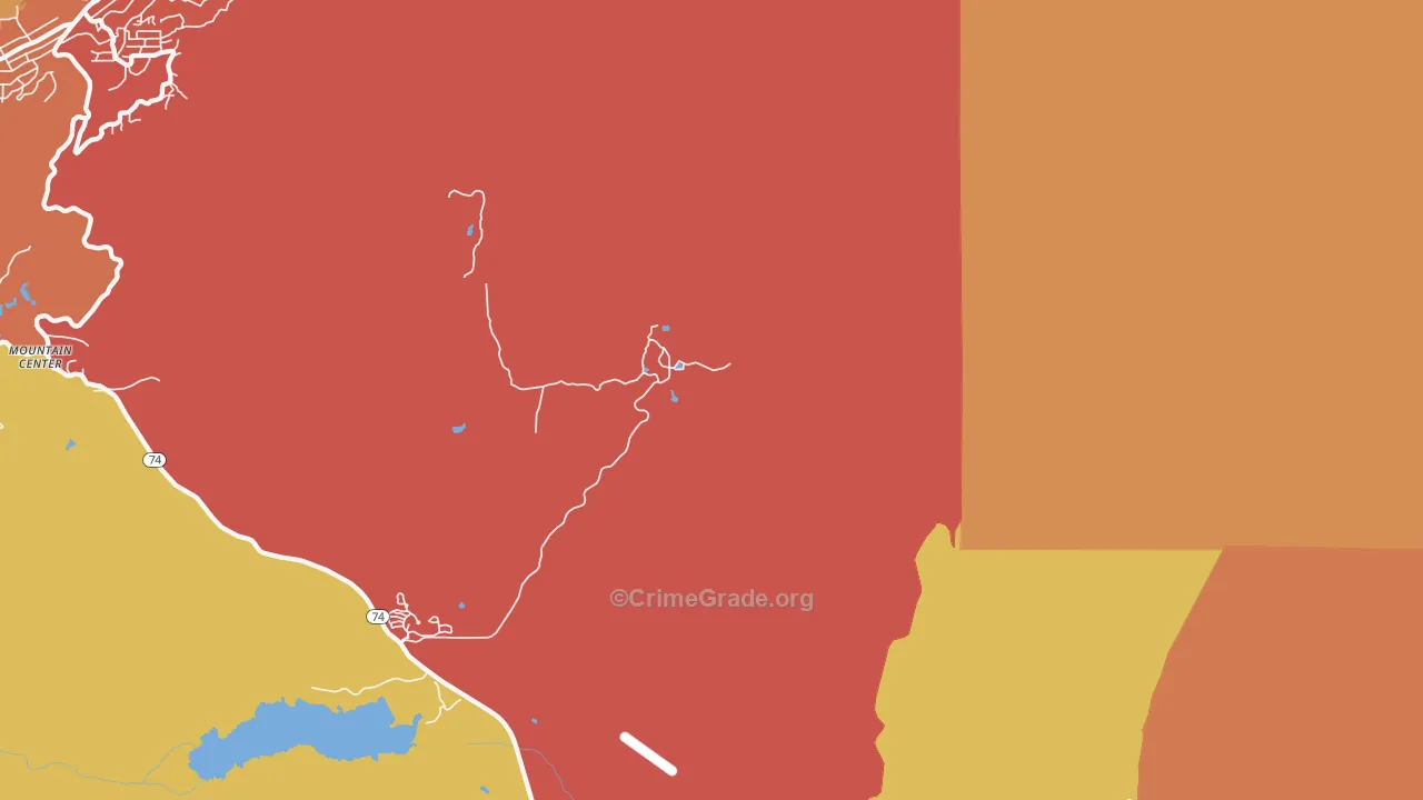 Fern Valley, CA Map of Burglary Rates