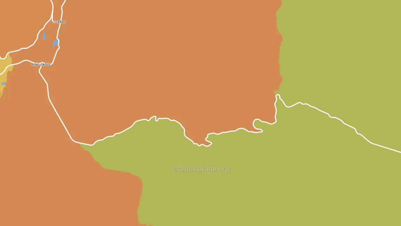 Ferry County, WA Map of Burglary Rates