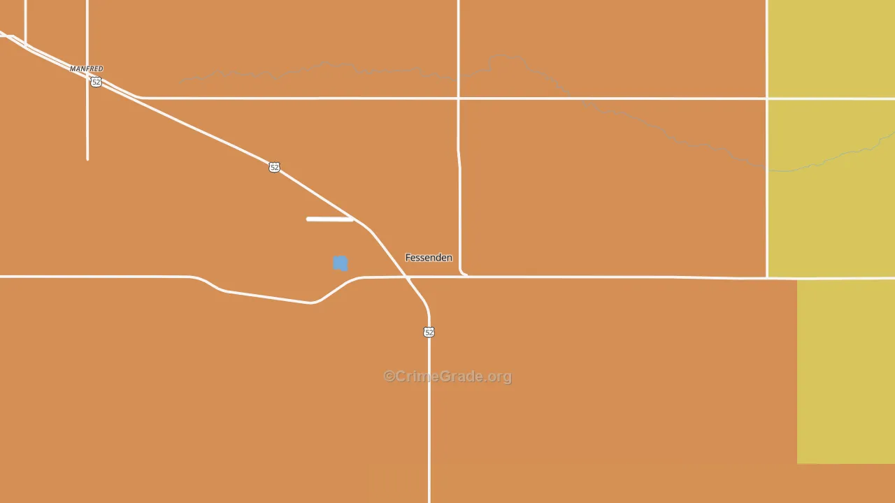 Fessenden, ND Map of Burglary Rates
