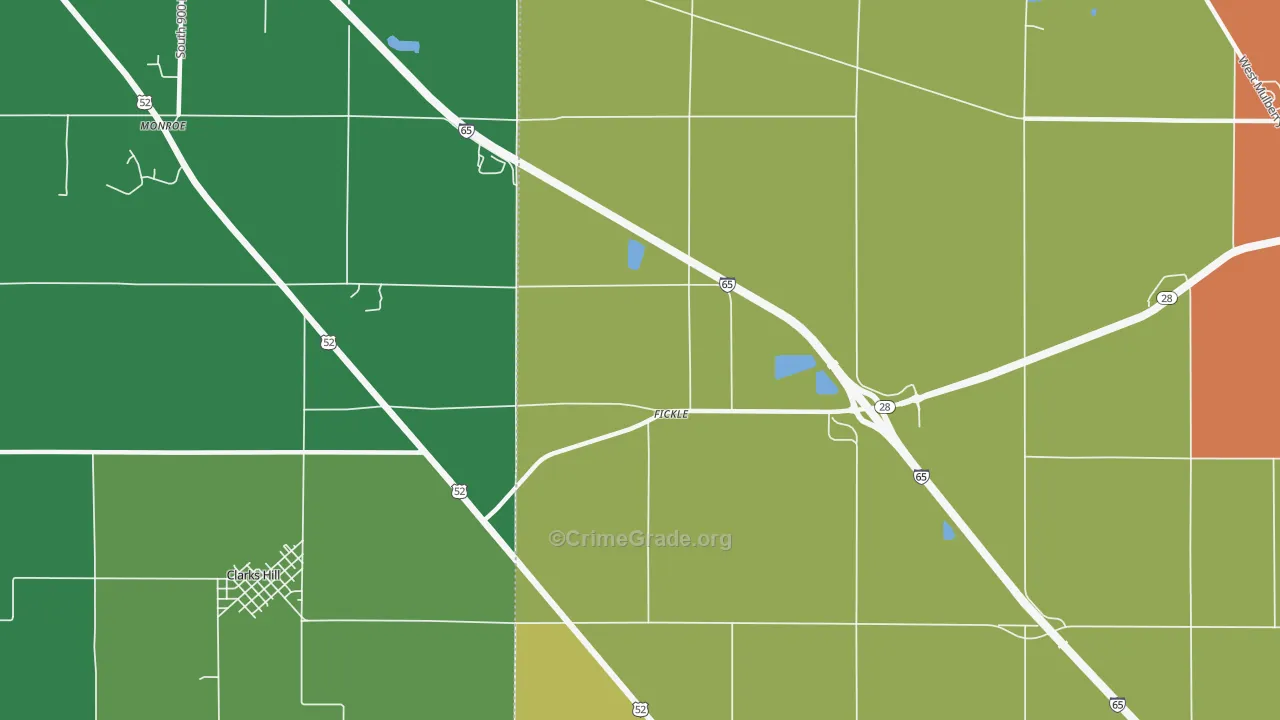 Fickle, IN Map of Burglary Rates