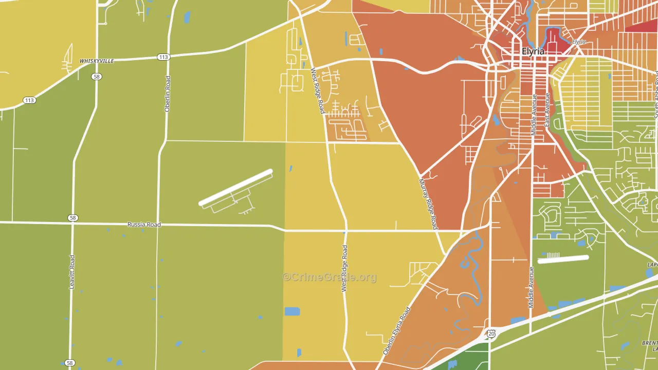Fields, OH Map of Burglary Rates