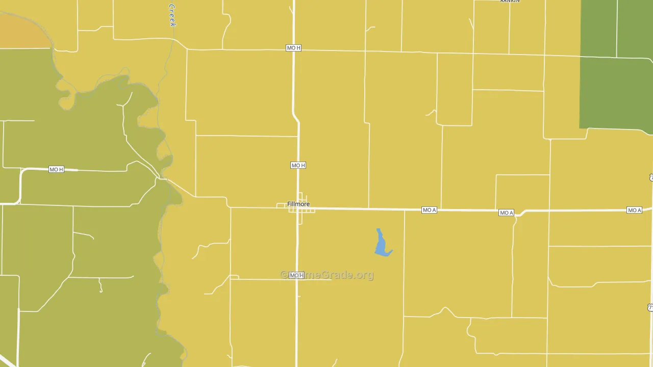 Fillmore, MO Map of Burglary Rates
