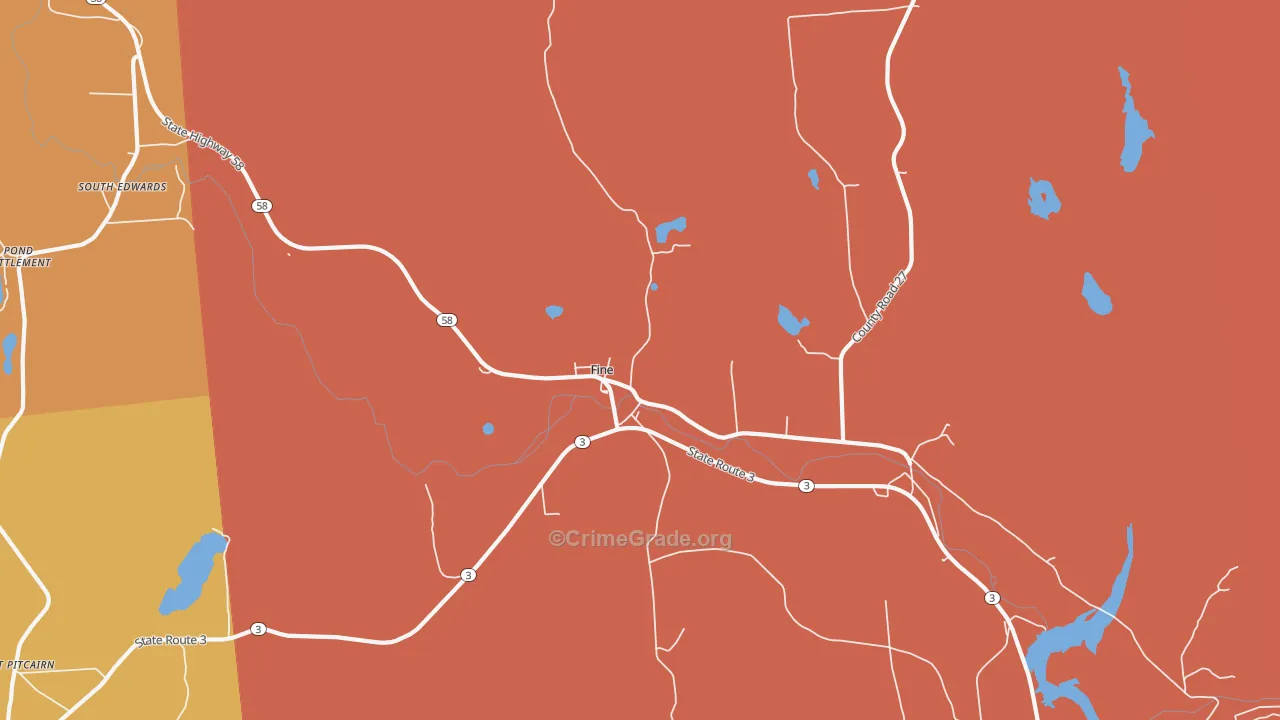 Fine, NY Map of Burglary Rates