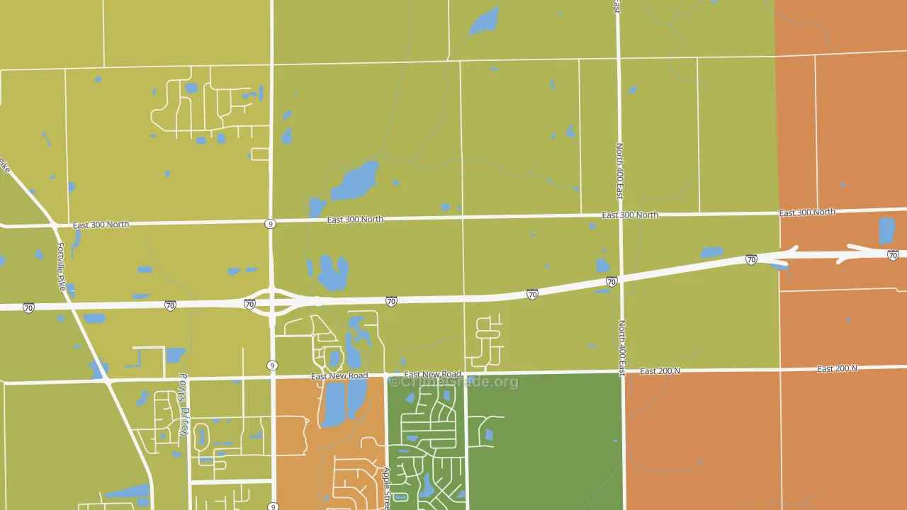 Finly, IN Map of Burglary Rates