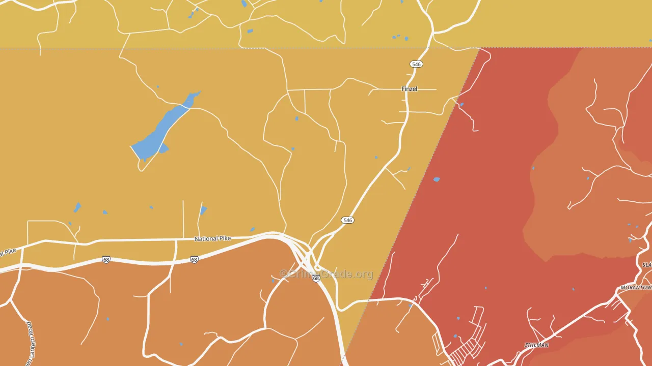 Finzel, MD Map of Burglary Rates