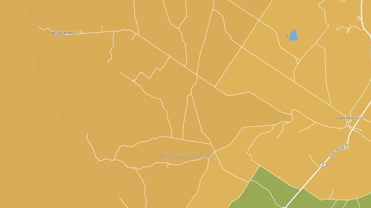Fish Creek, NY Map of Burglary Rates