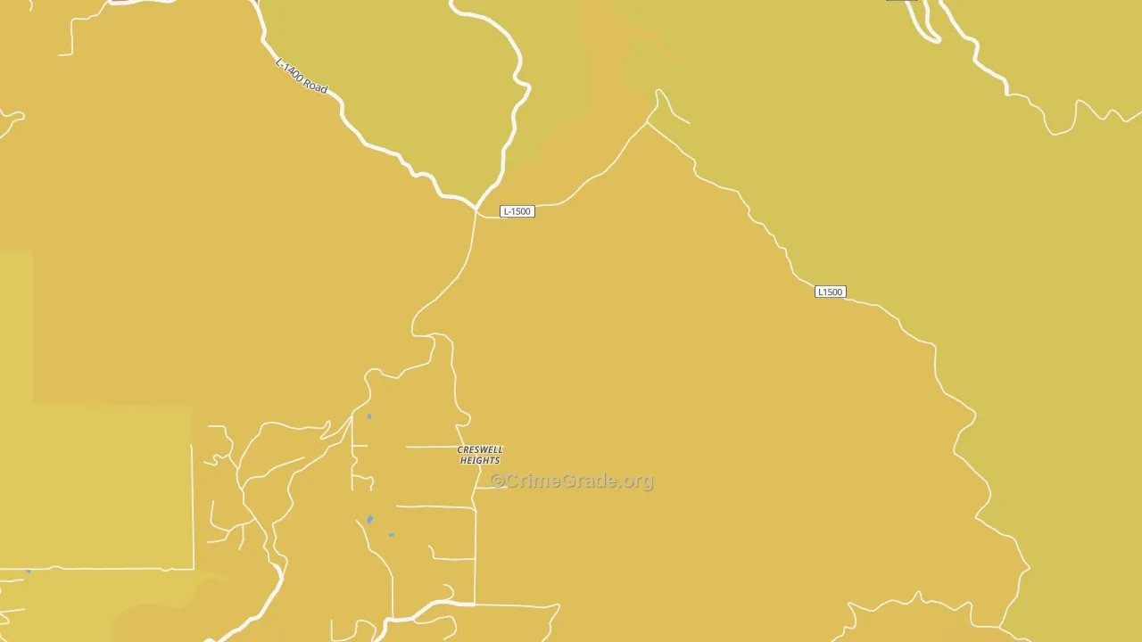 Fisher, WA Map of Burglary Rates