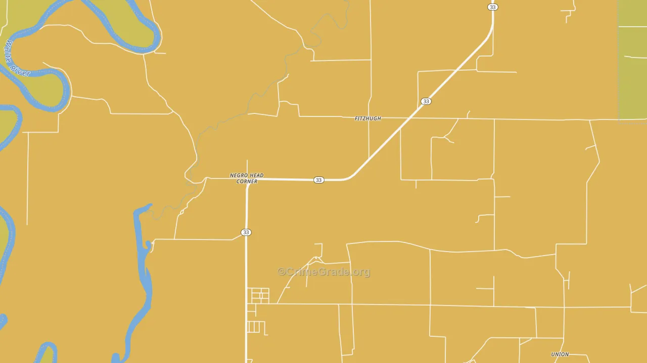 Fitzhugh, AR Map of Burglary Rates