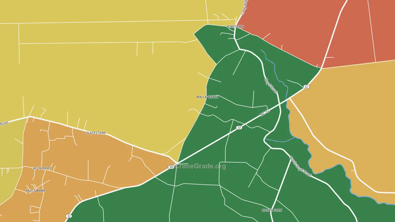 Five Points, NC Map of Burglary Rates