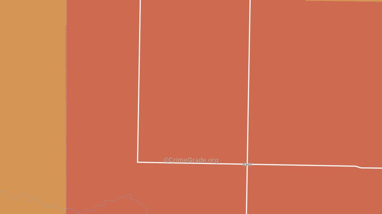 Flagg, TX Map of Burglary Rates