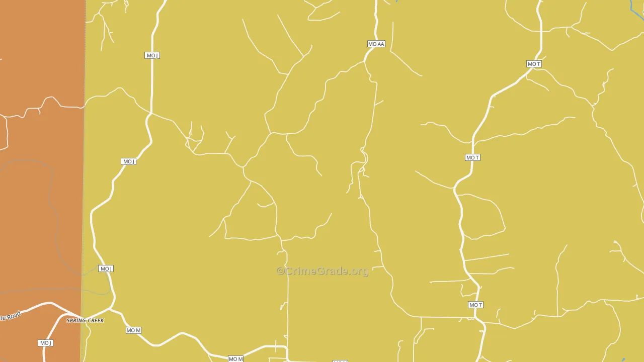 Flat, MO Map of Burglary Rates