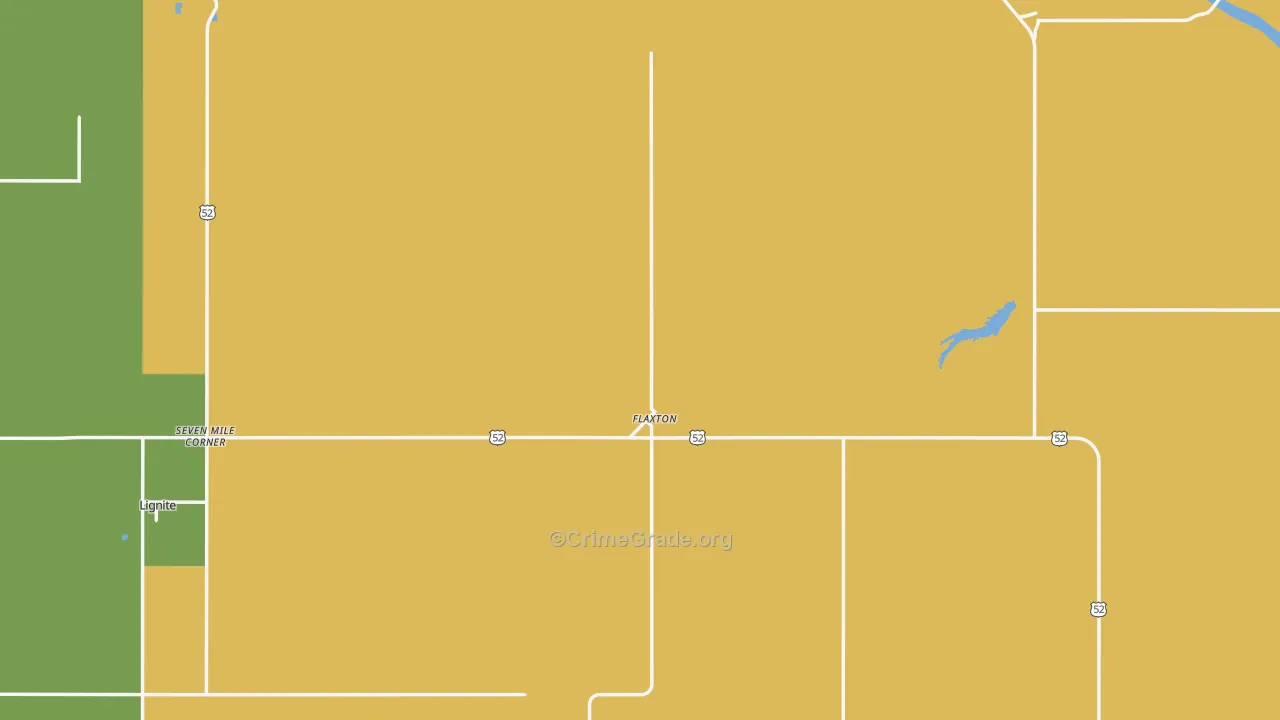 Flaxton, ND Map of Burglary Rates