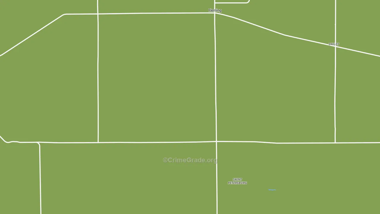 Fleming, CO Map of Burglary Rates