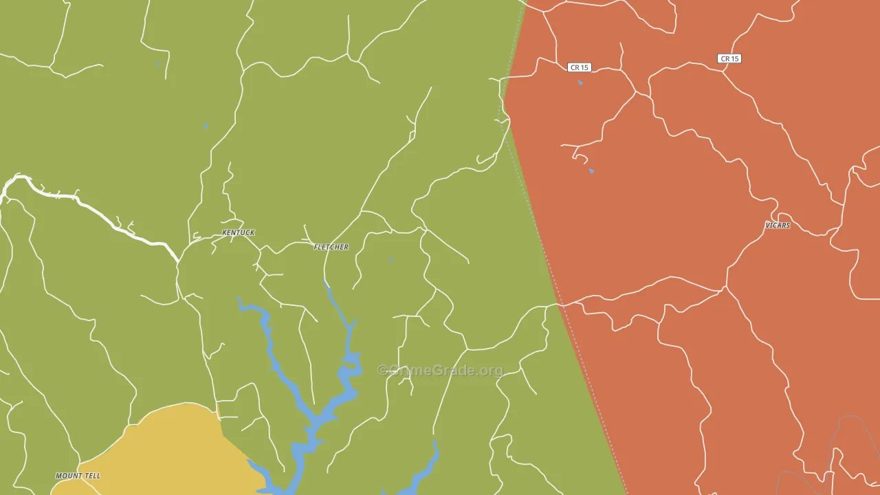 Fletcher, WV Map of Burglary Rates