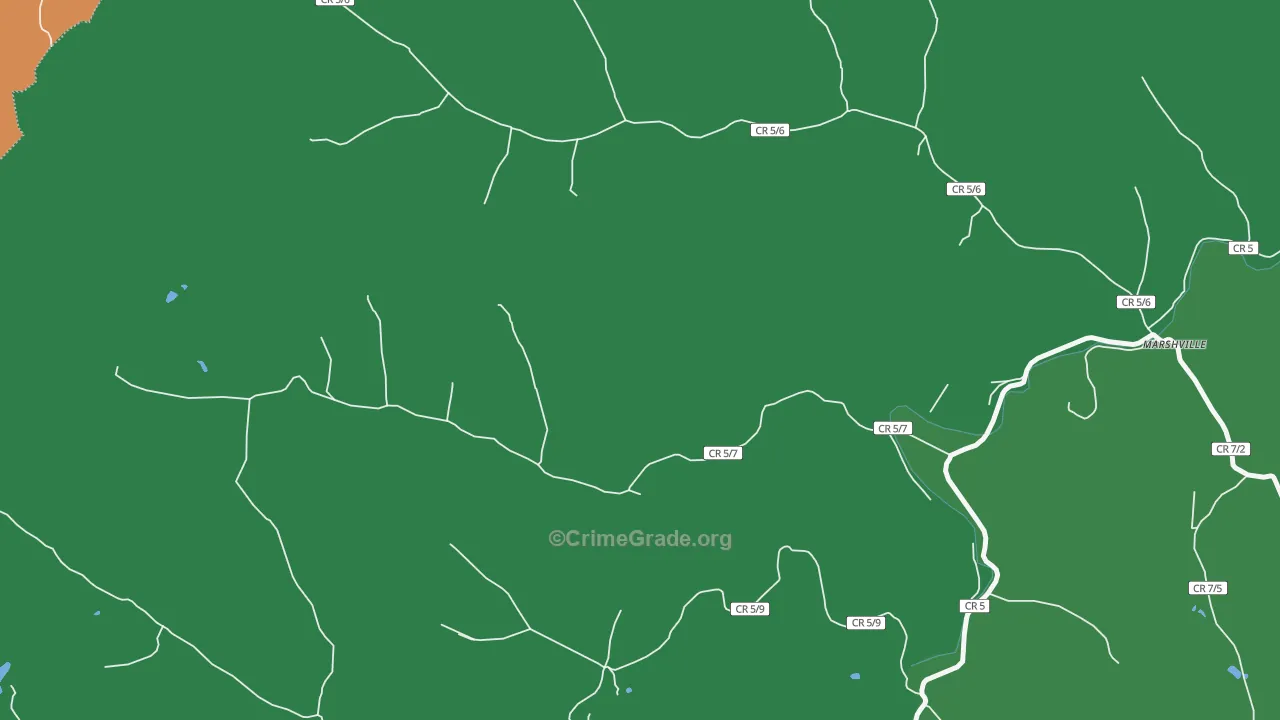 Flinderation, WV Map of Burglary Rates