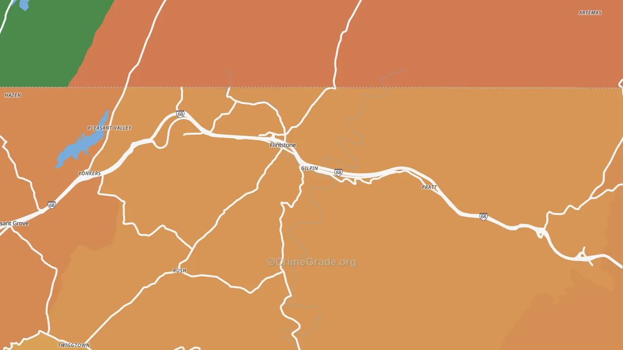 Flintstone, MD Map of Burglary Rates