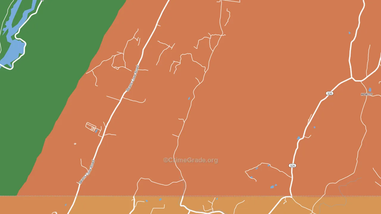 Flintstone, PA Map of Burglary Rates