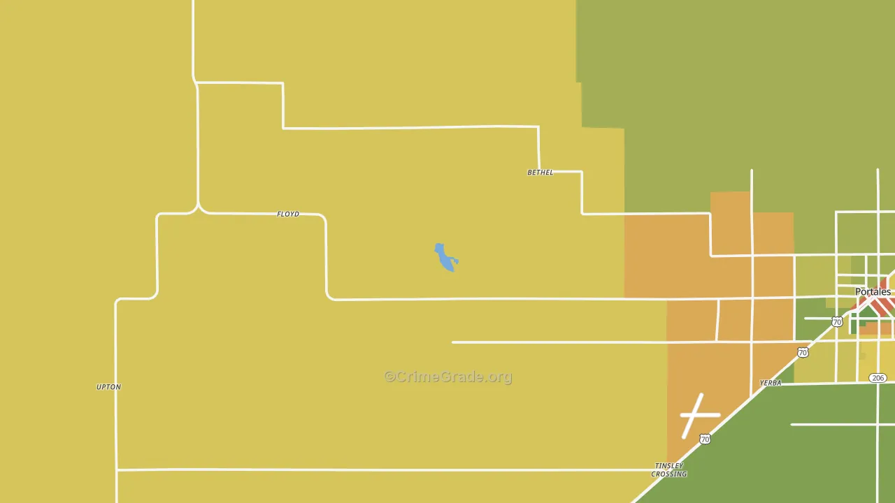 Floyd, NM Map of Burglary Rates