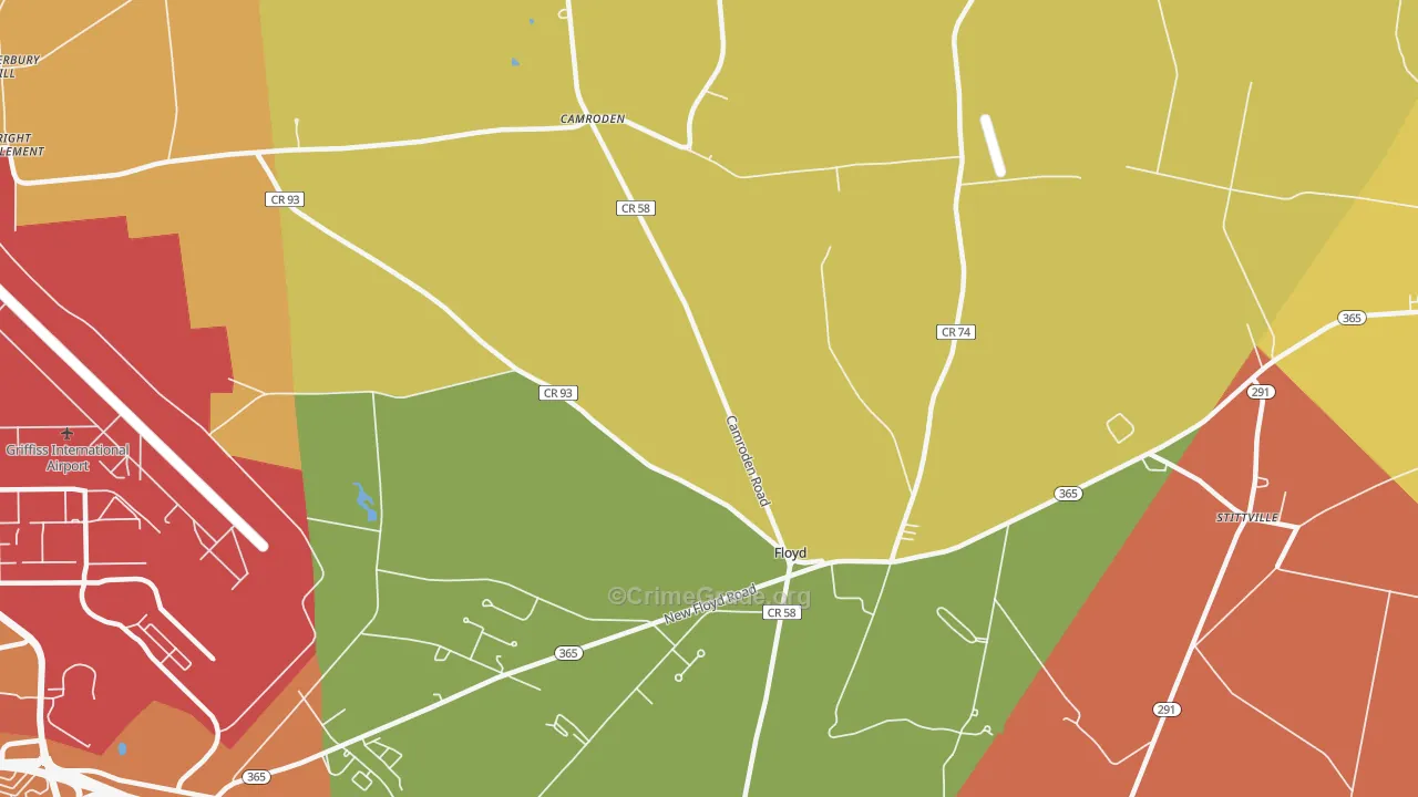 Floyd, NY Map of Burglary Rates