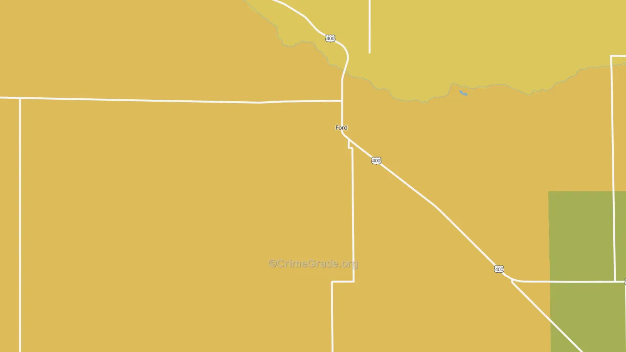Ford, KS Map of Burglary Rates