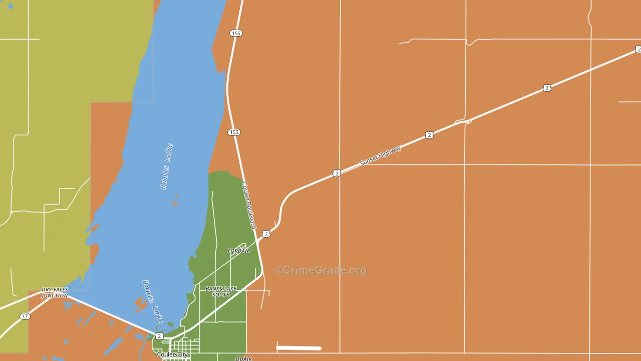 Fordair, WA Map of Burglary Rates
